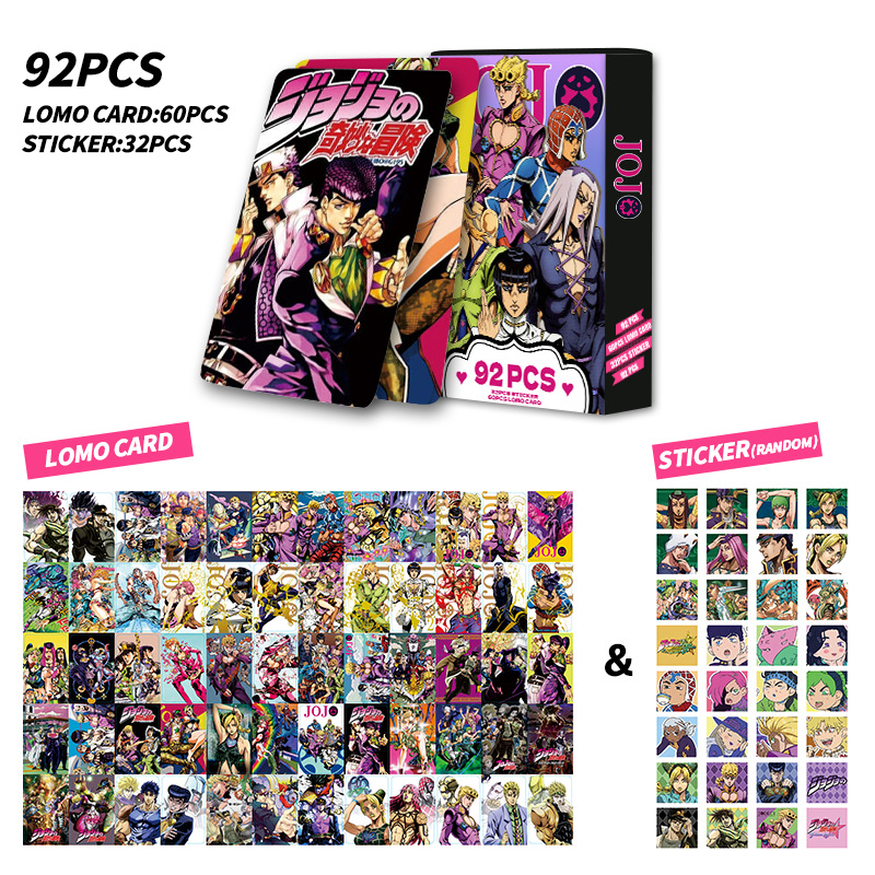 92PCS Photo Cards JOJO Double- - Jojo Anime Merchandise review and price