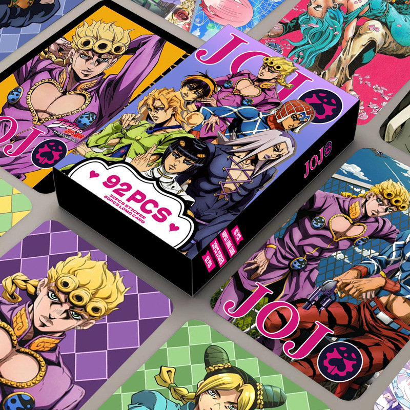 92PCS Photo Cards JOJO Double- - Jojo Anime Merchandise review and price