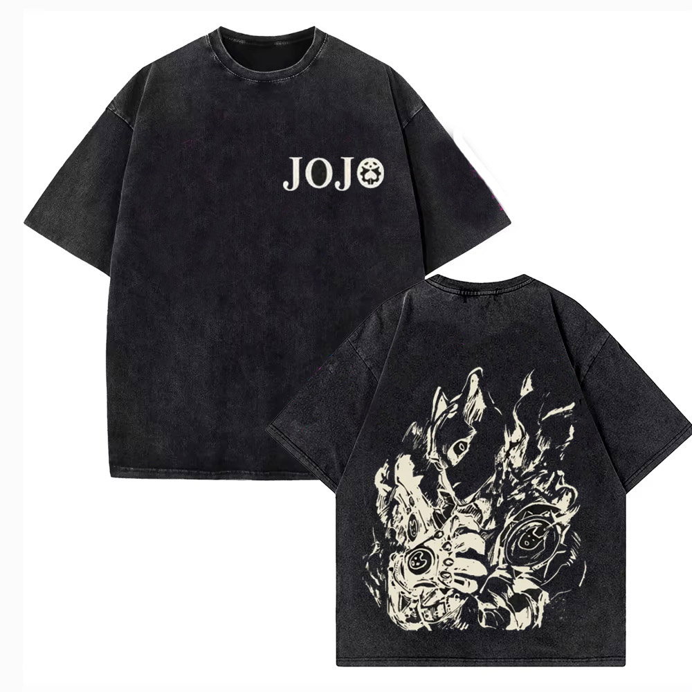 Vintage Washed TShirt Men JoJo - Jojo Anime Merchandise review and price