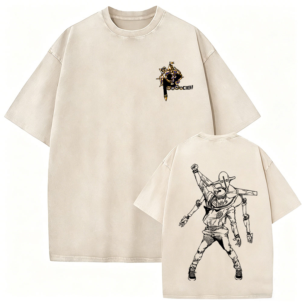 Washed Vintage Anime Jojo Biza - Jojo Anime Merchandise review and price