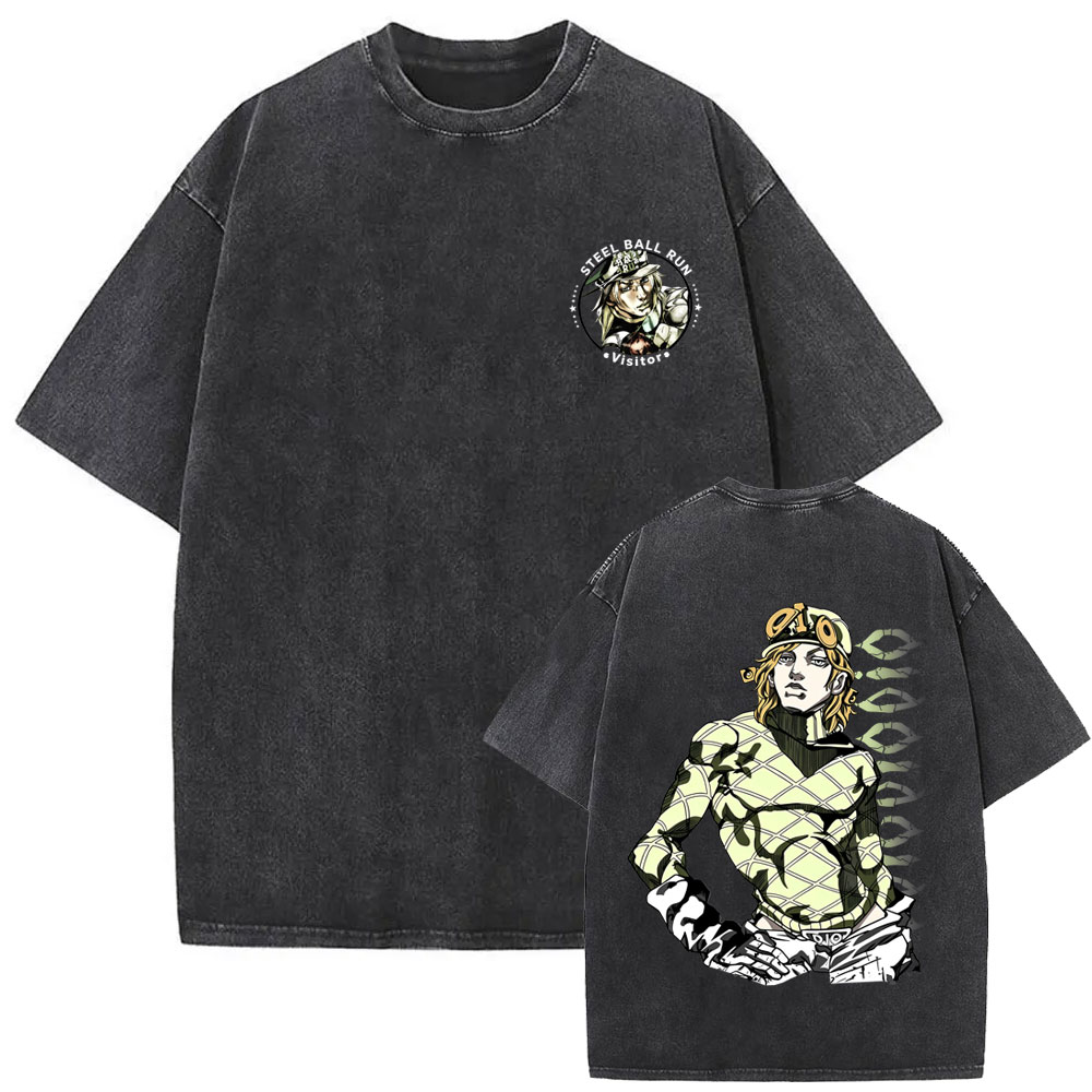 Washed Vintage Anime Jojo Biza - Jojo Anime Merchandise review and price